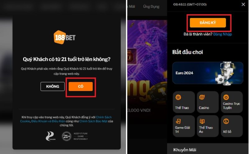 Cách đăng ký tài khoản tại 188Bet chơi cá cược online cho newbie